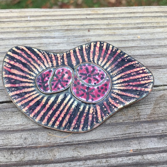 Wickens Jewelry - Modernist enameled brooch